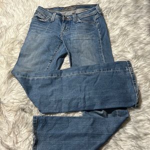 Hippie Women Size 7 Blue Denim Jeans Boot Cut